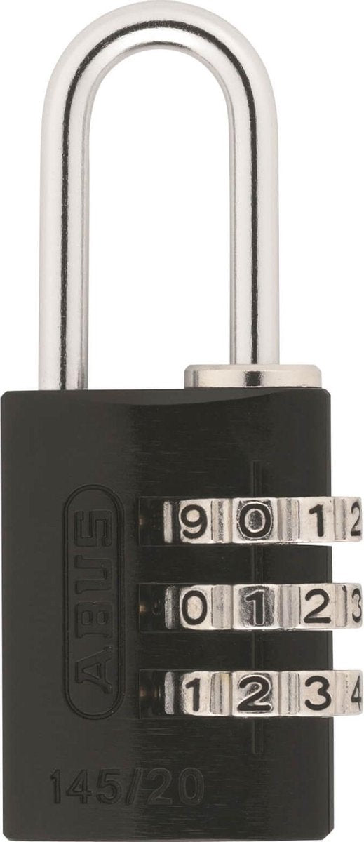 Abzahlen Number Vorhängeschloss 145 20 - Schwarz, 5 cm