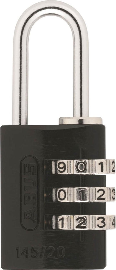 Abzahlen Number Vorhängeschloss 145 20 - Schwarz, 5 cm