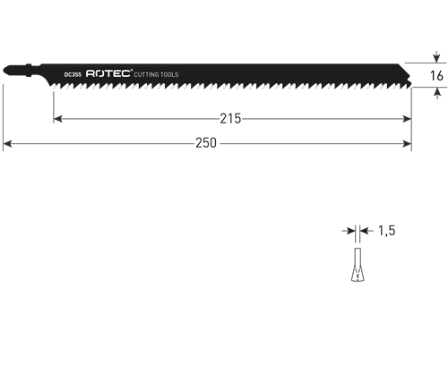 Rotec Stichsägeblatt DC355 (2 Stück)