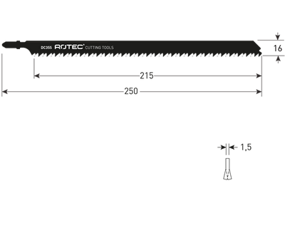 Rotec Stichsägeblatt DC355 (2 Stück)