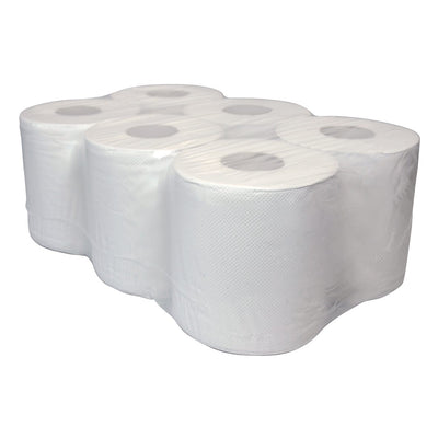 Imp PR Reinigungspapier weiß 2-lagige Rolle 150 m x 21 cm (6 Rollen)