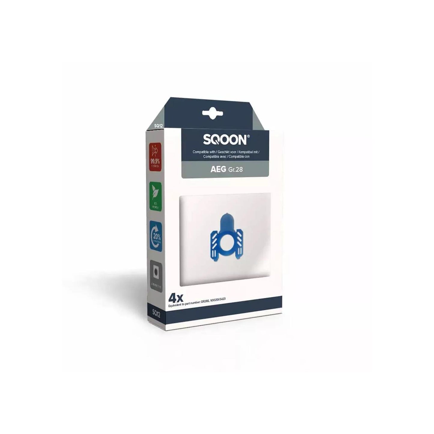 Sqoon Staubsaugerbeutel AEG Größe 28 4St