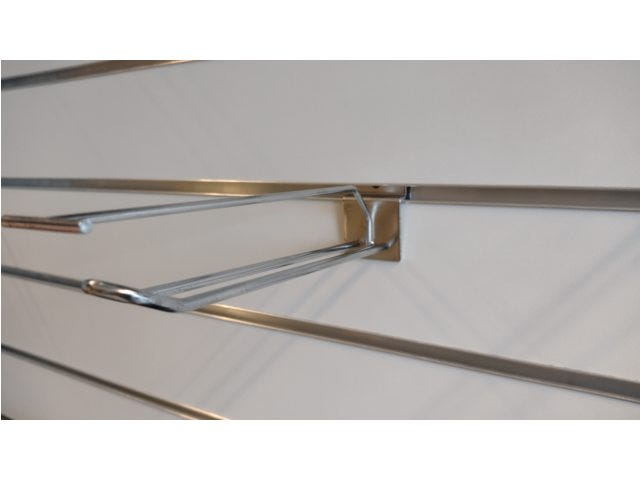 Präsentationshaken, Promo-Haken, doppelte 20 cm lange Chrom-T-Bar-Latte