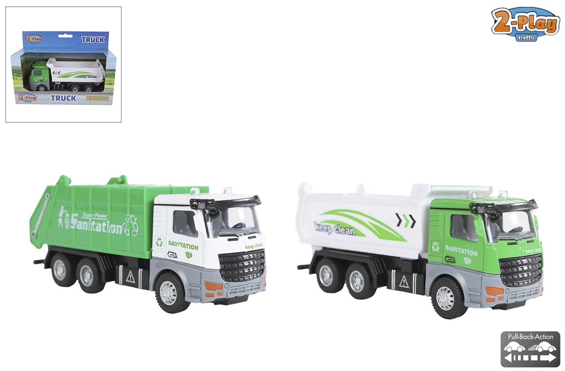 2-Spiel-Muldenkipper oder Müllwagen 15cm