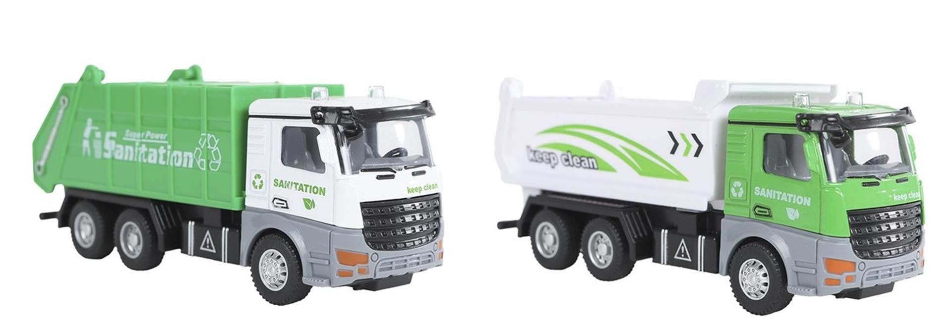 2-Spiel-Muldenkipper oder Müllwagen 15cm