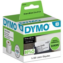 Namensschild-Etikett Dymo 89 x 51 mm, Rolle 300 Stück