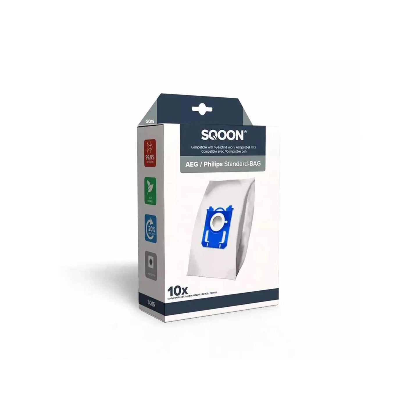 Sqoon Staubsaugerbeutel Philips Ständer. 10 Stk