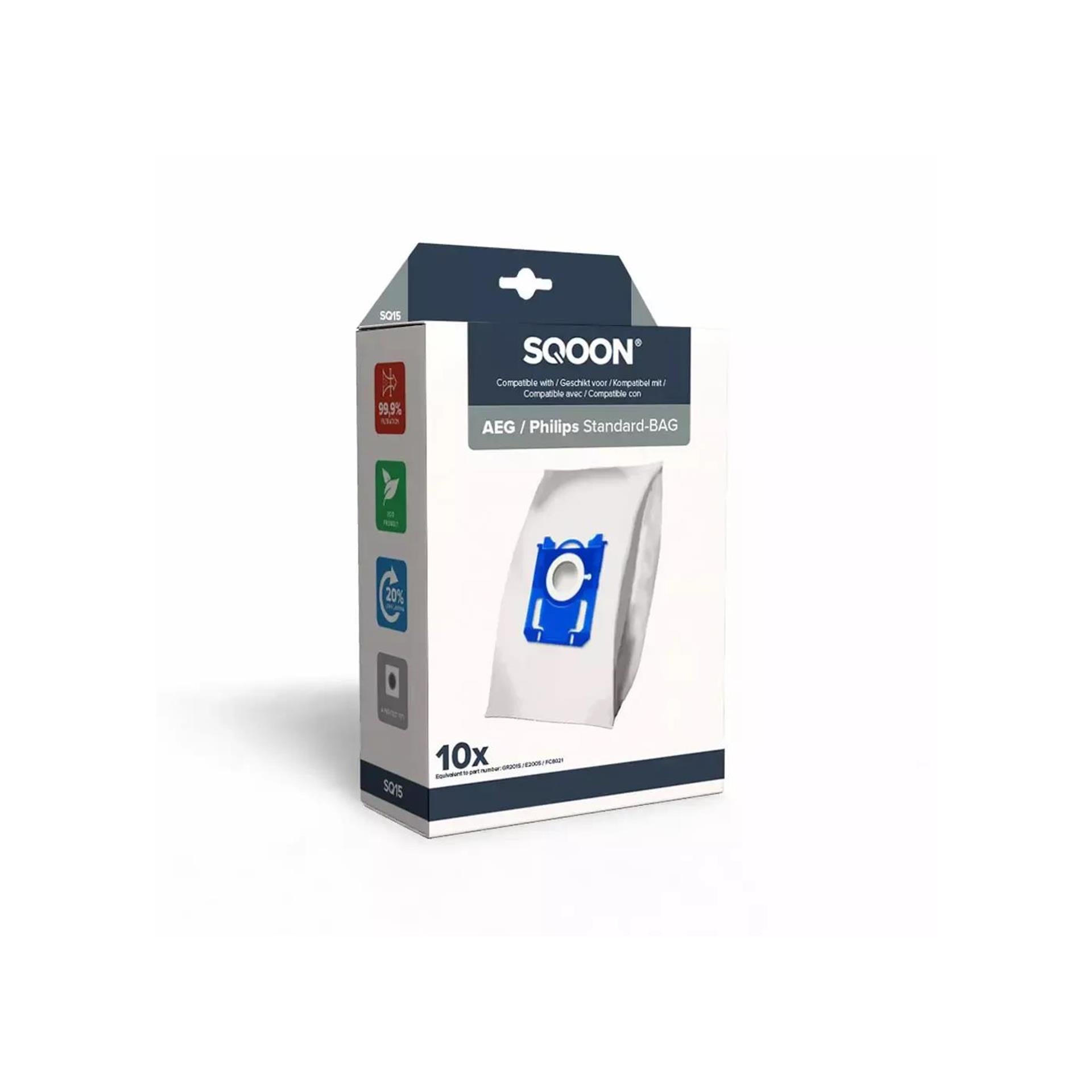 Sqoon Staubsaugerbeutel Philips Ständer. 10 Stk