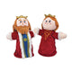 Doppelseitige Handpuppe König Königin 2