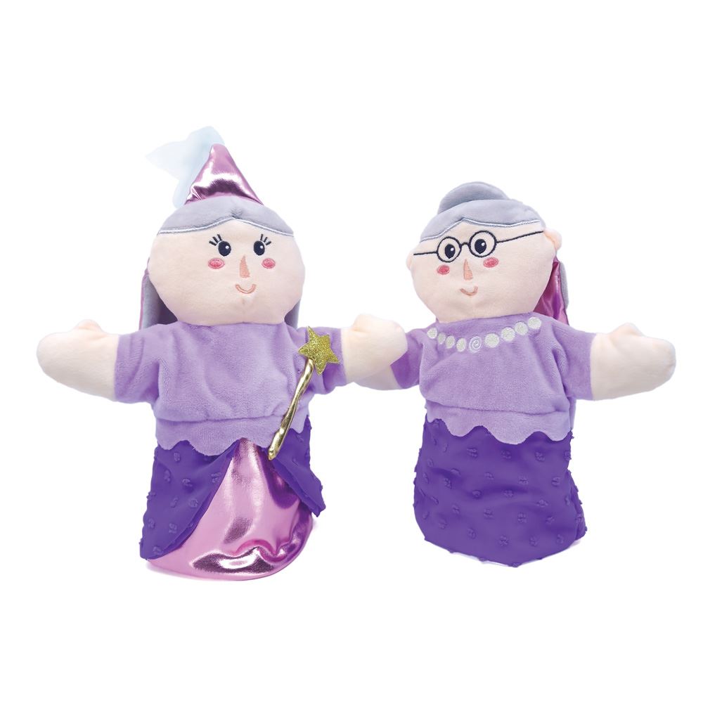 Doppelseitige Handpuppe Oma Fee. 25 cm. 3