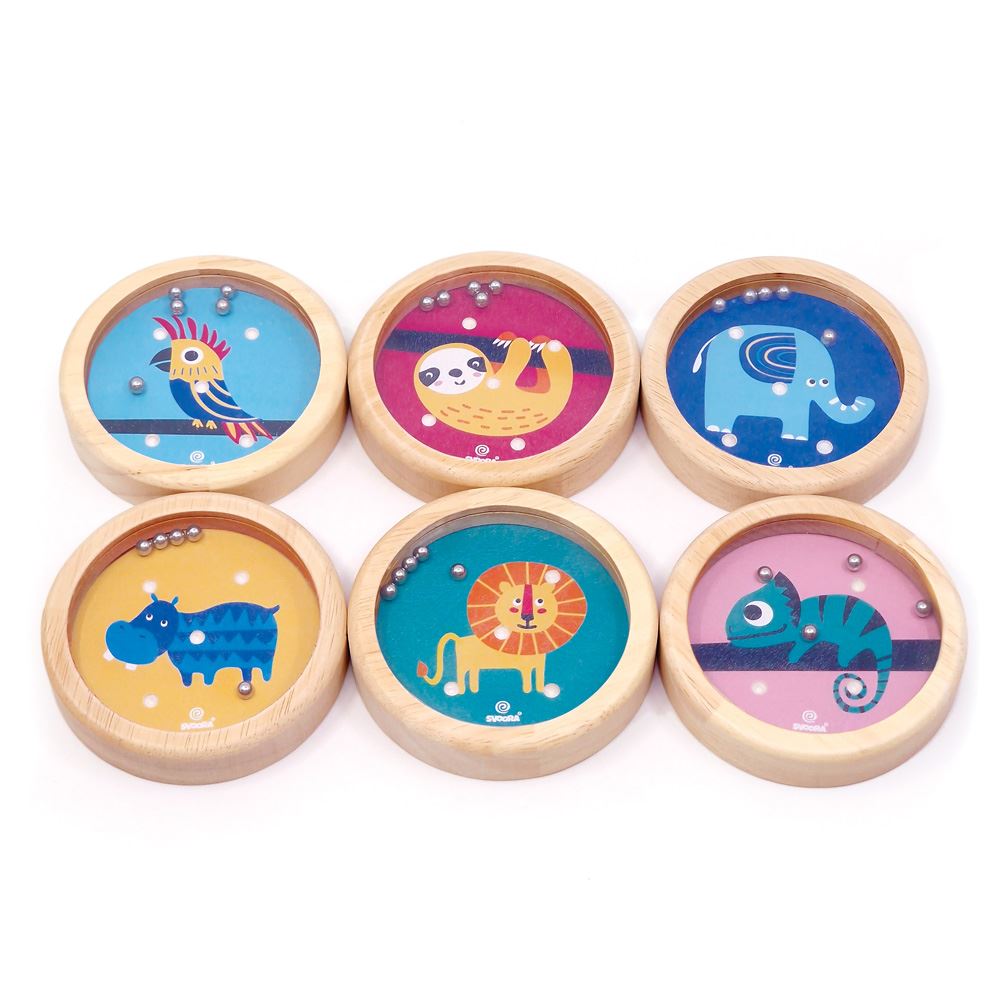 Dsp. Balancierspieltiere aus Holz 6 sort.