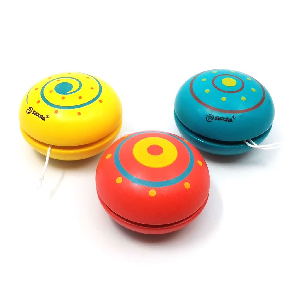 Yo-Yos aus Holz. 3 Sortiment. Klassiker. 3+