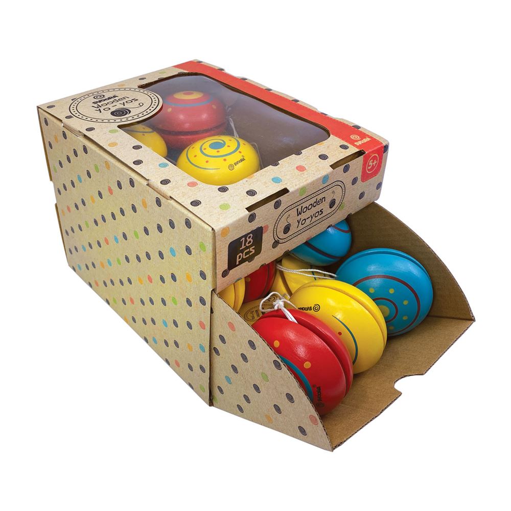 Yo-Yos aus Holz. 3 Sortiment. Klassiker. 3+