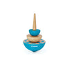Holzkreisel Geom blau. 8 x 5 x 15 cm. 5+