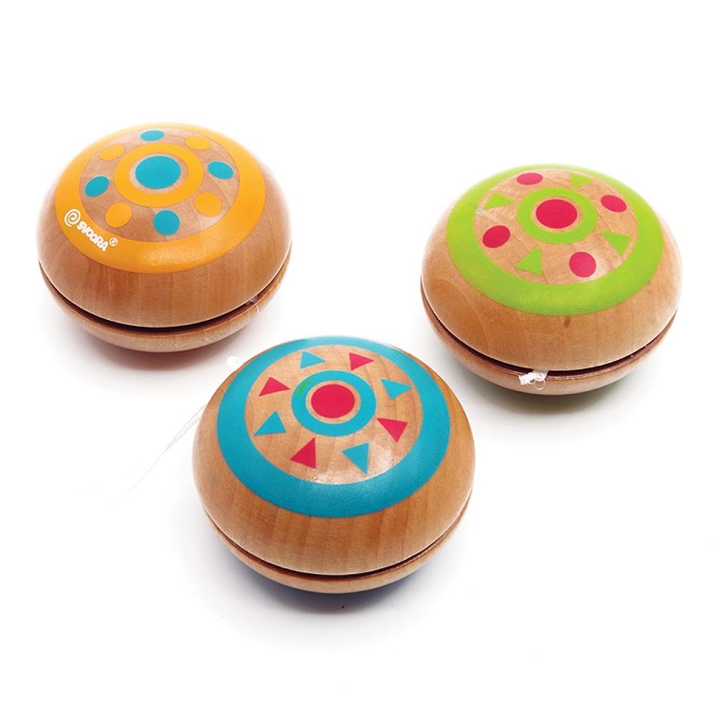 Yo-Yos aus Holz. 3 Sortiment. Indie. 6+