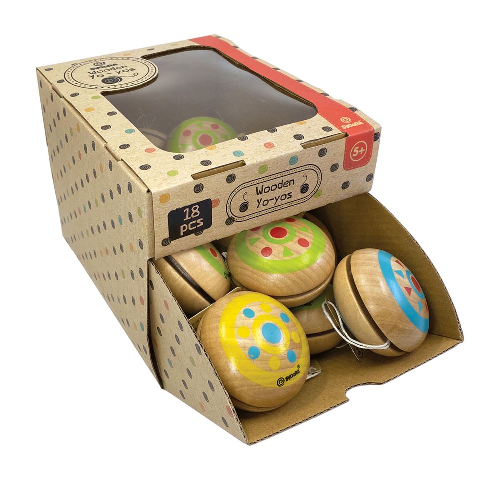 Yo-Yos aus Holz. 3 Sortiment. Indie. 6+