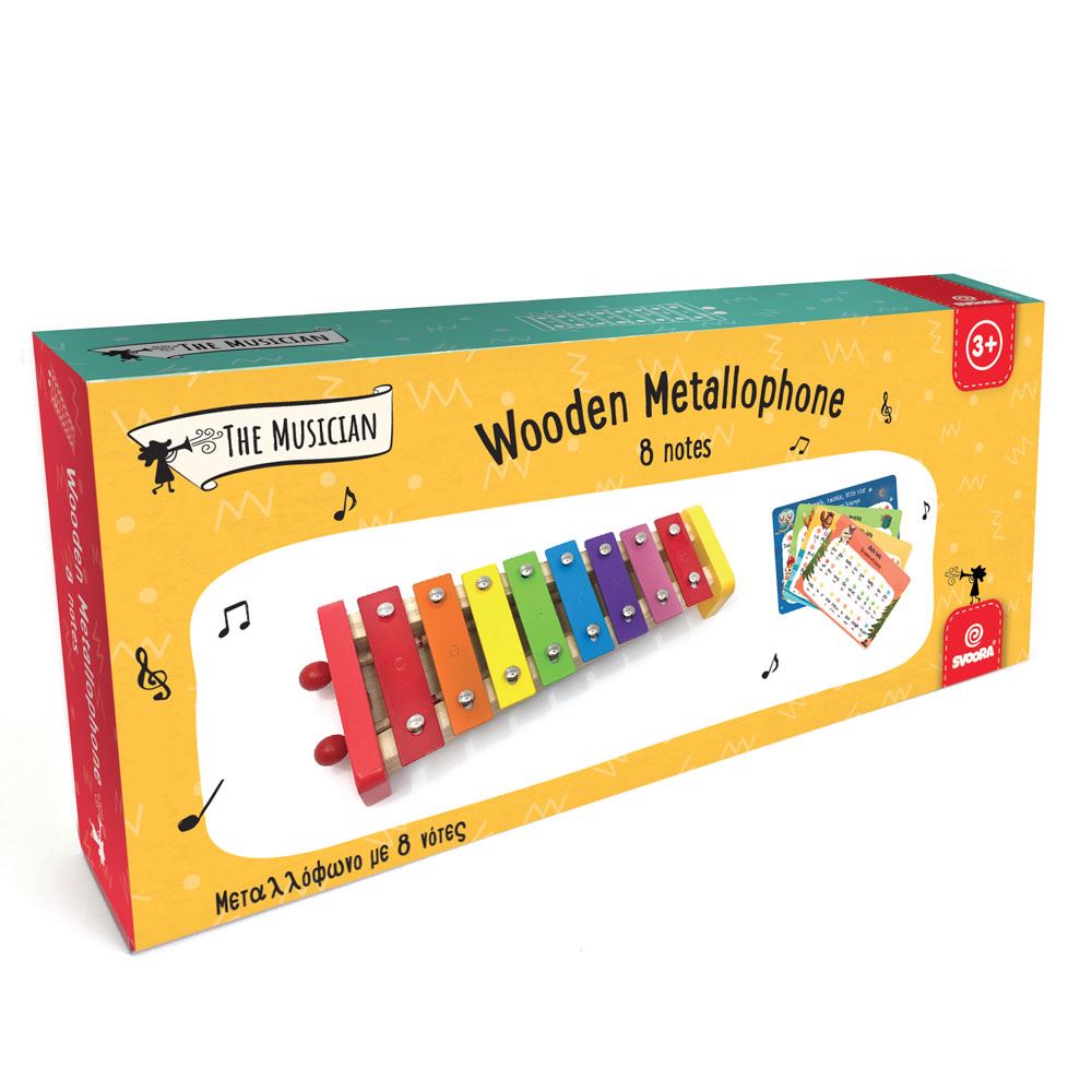Buntes Metallophon mit 8 Tönen. 3+
