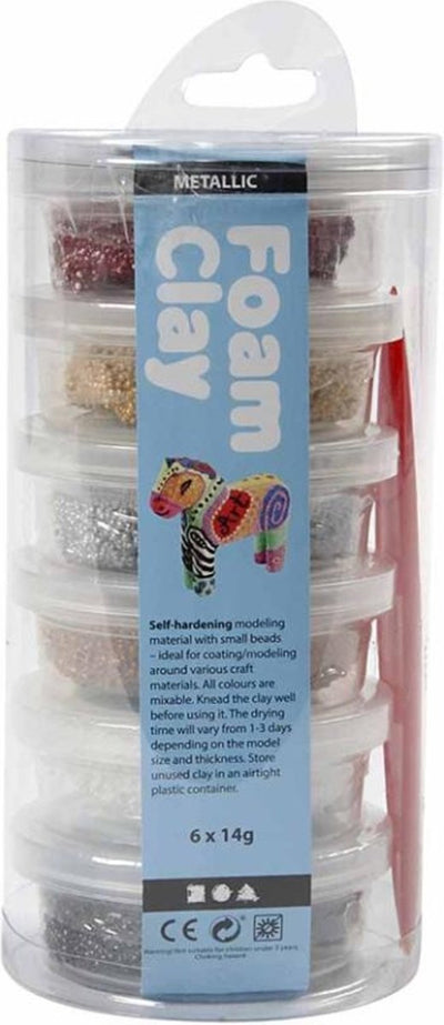 Foam Clay ®, metallisch, braune Harmonie, 6x14 gr 1 Box