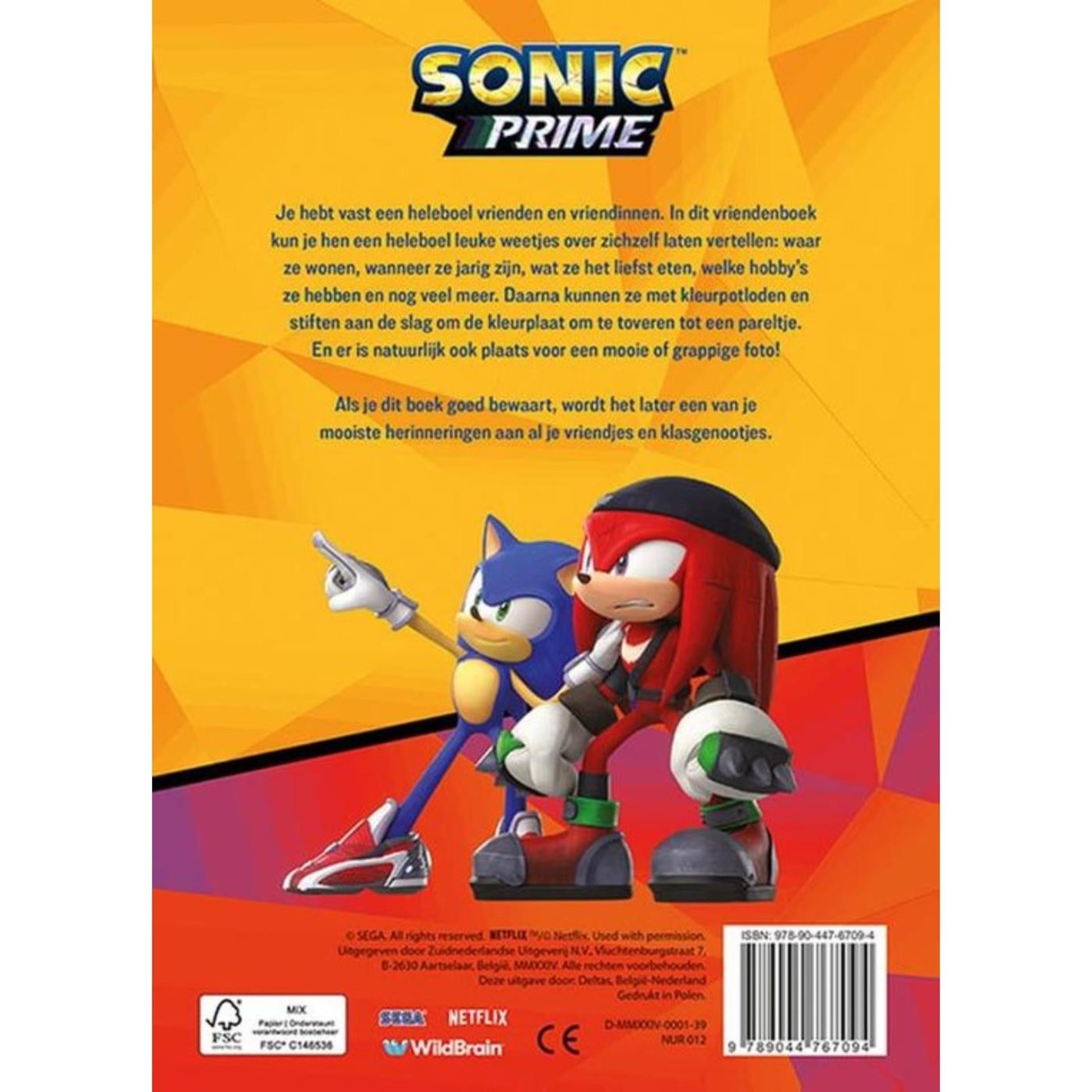 Deltas Sonic Prime Friends-Buch