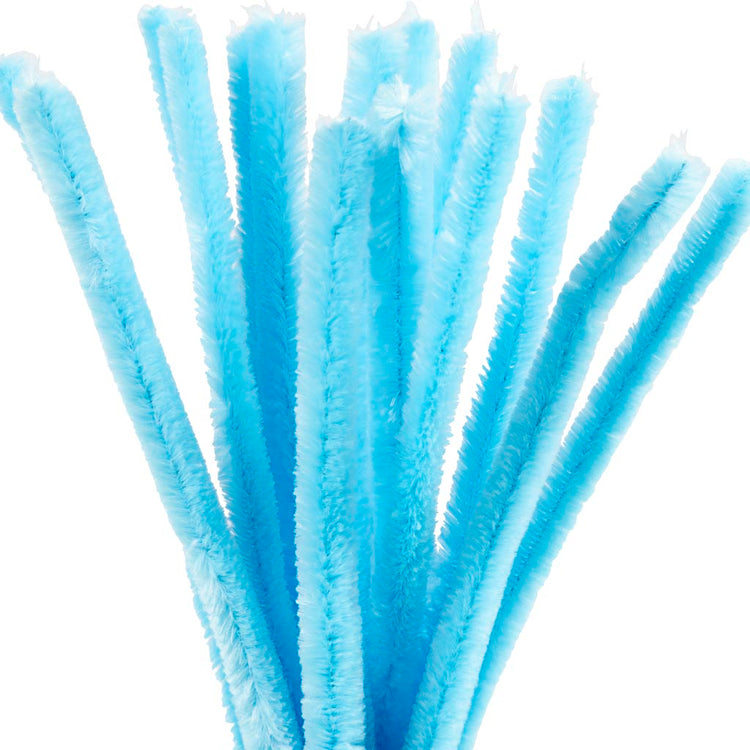 Creativ Company Chenille, L: 30 cm, Stärke 15 mm, blau, 15 Stück 1 Box