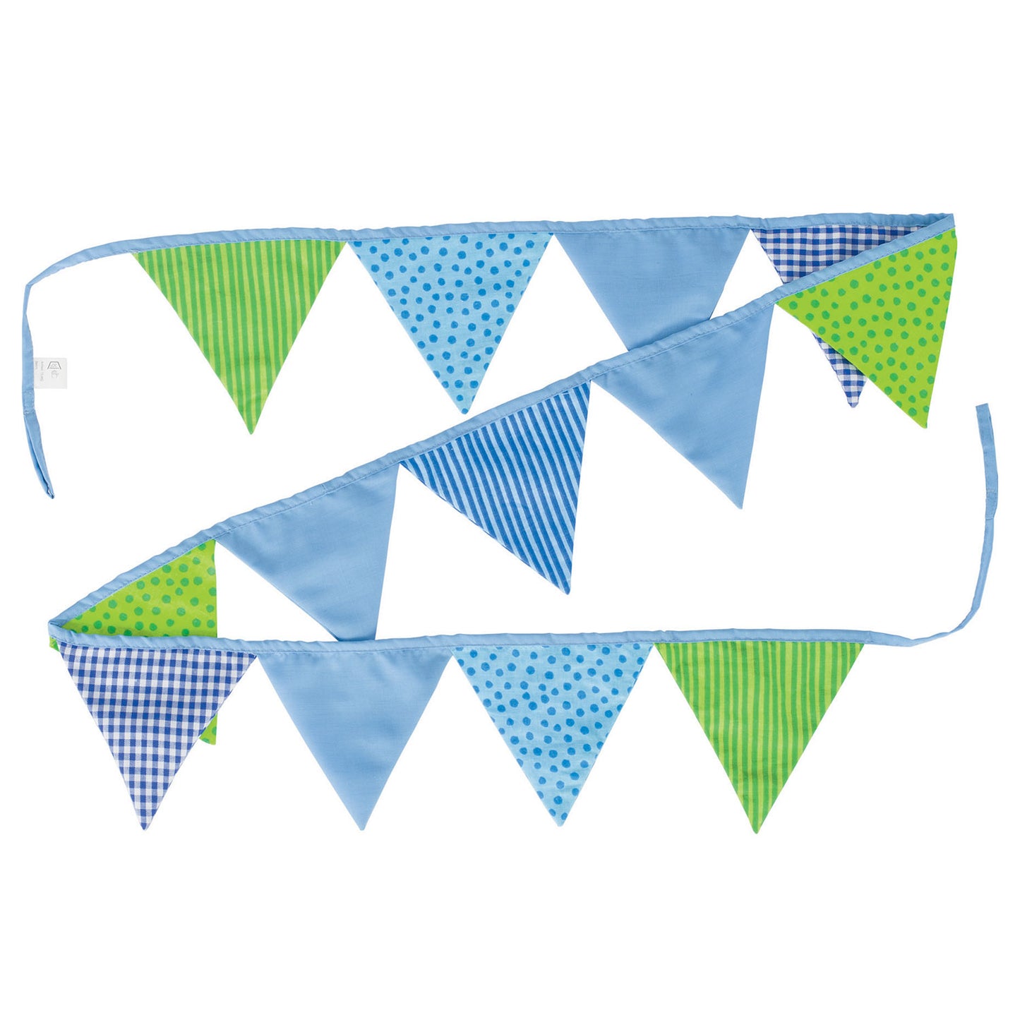 Goki -Baumwollflag -Linie blau Grün