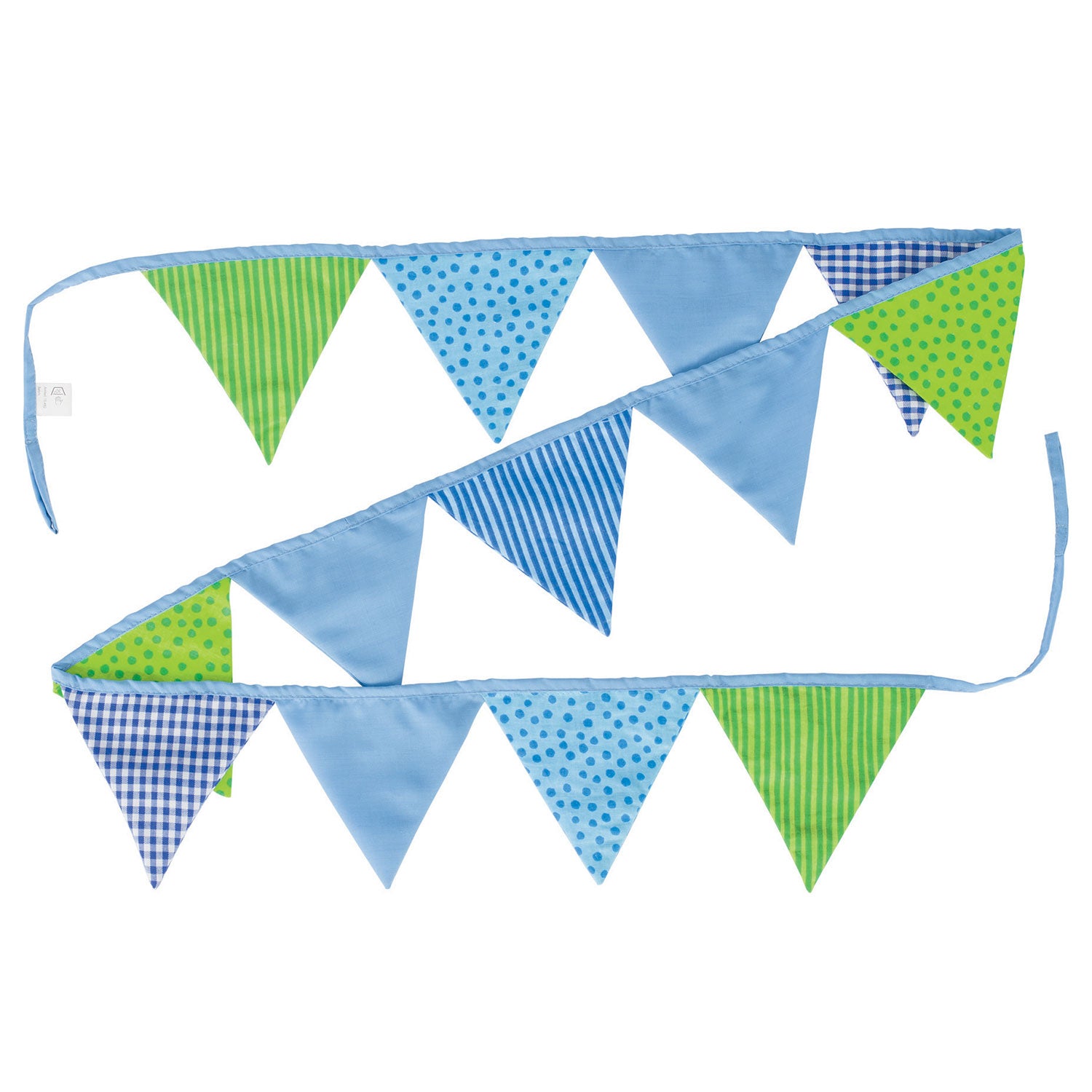 Goki -Baumwollflag -Linie blau Grün