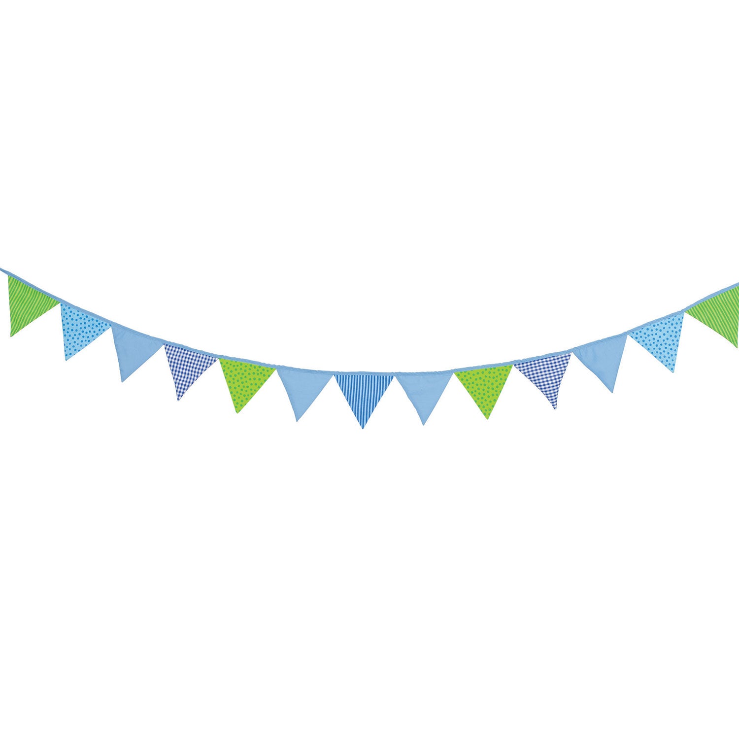 Goki -Baumwollflag -Linie blau Grün