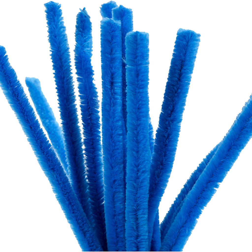 Creativ Company Chenille, L: 30 cm, Stärke 15 mm, dunkelblau, 15 Stück 1 Box