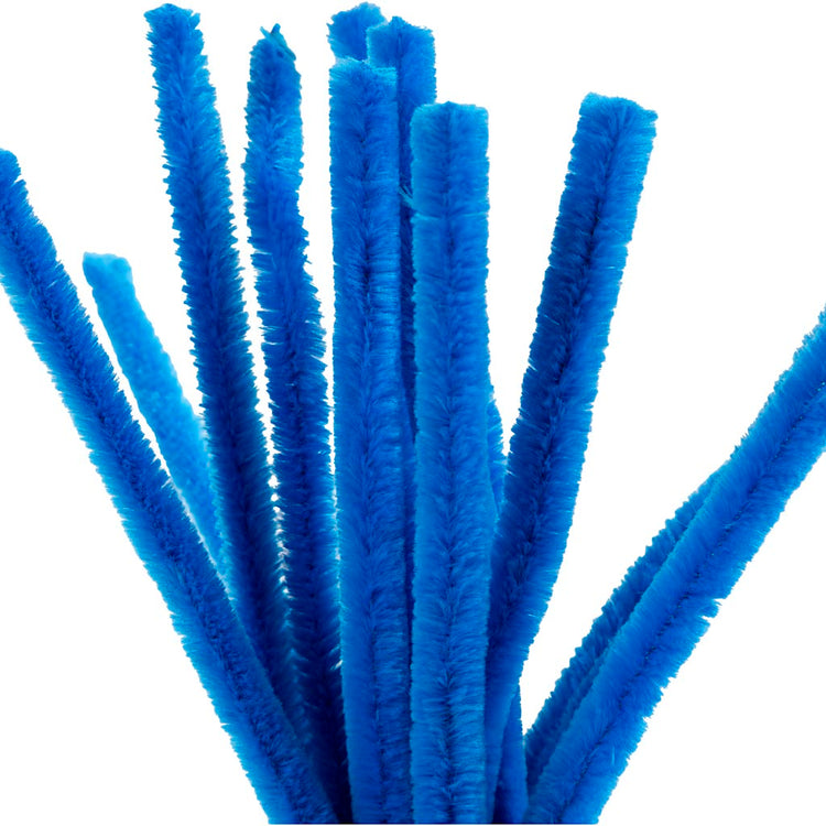 Creativ Company Chenille, L: 30 cm, Stärke 15 mm, dunkelblau, 15 Stück 1 Box