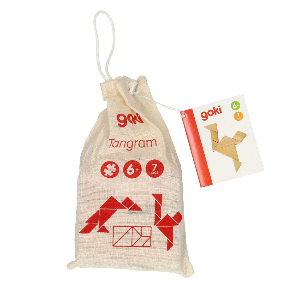 Goki -Holz -Tangram -Puzzle