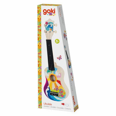 Goki Holz-Ukulele Flower Power