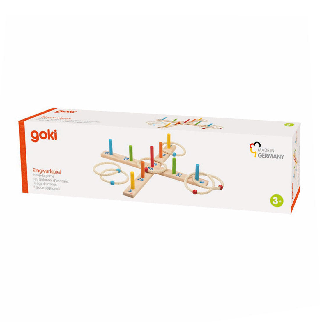 Goki Holzringwerpenspiel, 6 Ringe