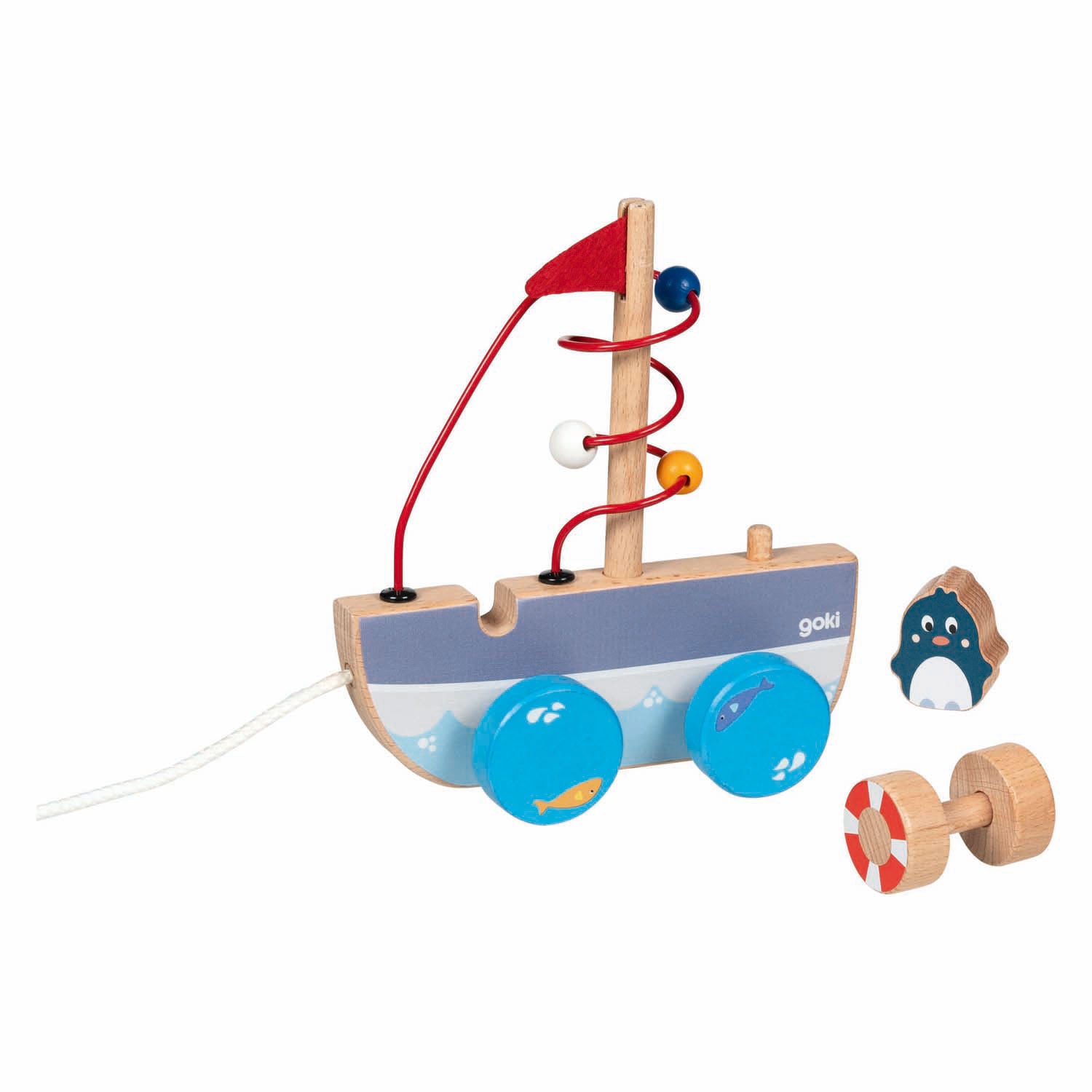 Goki Zugboot Ahoi mit Perlenlabyrinth