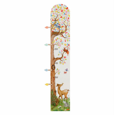 Goki Wooden Measuring Stick Tree With Forest Animals