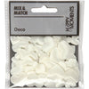 Creativ Company Satinherzen, Größe 10+20 mm, Stärke 1-2 mm, gebrochenes Weiß, 70 Stück 1 Box