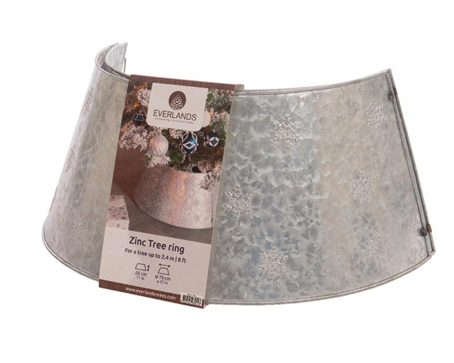 Everlands Weihnachtsbaumring aus Zink, Durchmesser 57 cm