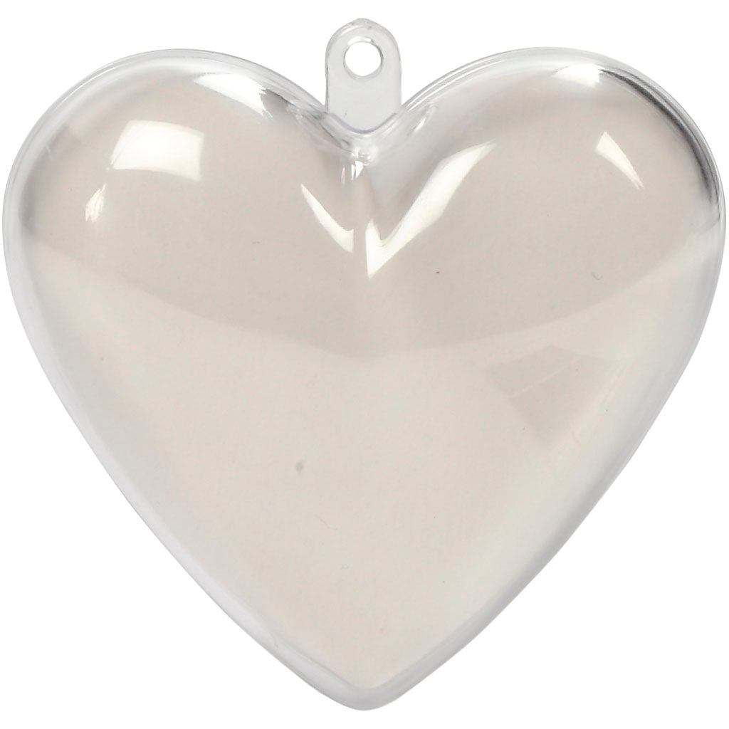 Creativ Company Deko-Herz, H: 6,5 cm, transparent, 10 Stück 1 Box