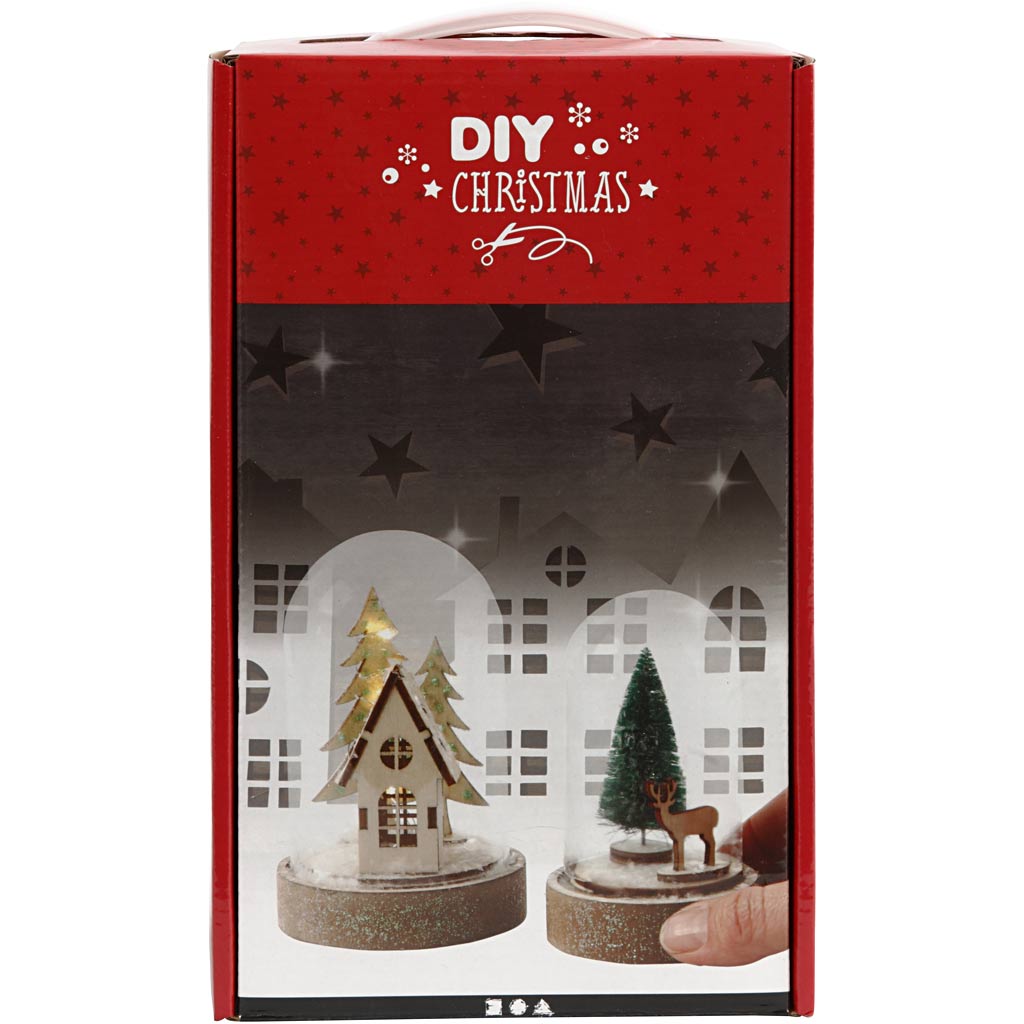 Creativ Company-Set für Glasglocken, H: 10+12,5 cm, 1 Box