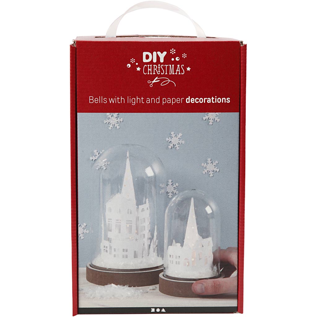 Creativ Company Set für Glasglocken, H: 12,5+18 cm, 2 Stück 1 Box