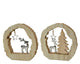 Decoris-Objekt mit Rentier MDF 14,5 cm