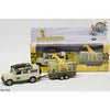 Kids Globe Die Cast Land Rover mit Giraffe-Trailer, 29 cm