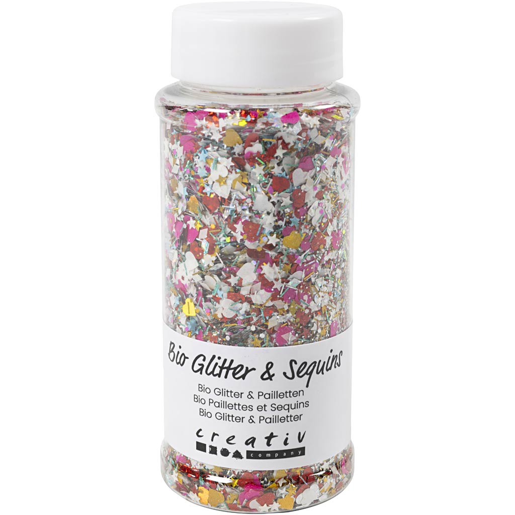 Creativ Company Bio Sparkles Pailletten, verschiedene Farben, 140 ml 1 Box