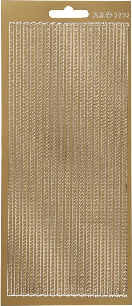 Creativ Firmenaufkleber, Bordüren, Bogen 10x23 cm, gold, 1 Bogen