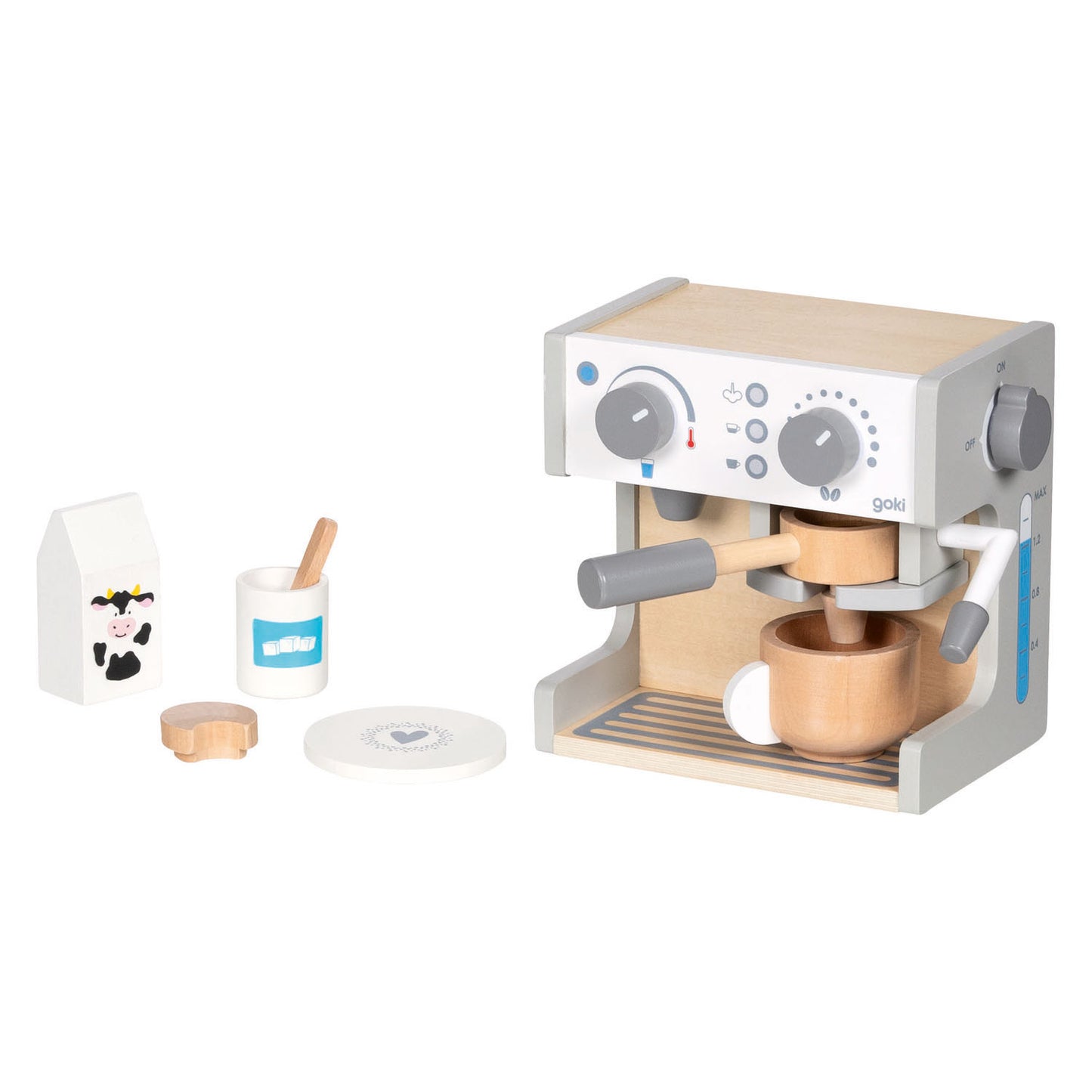 Goki Kaffee- und Teemaschine aus Holz – 16-teilig.