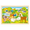 Goki Holzpuzzle - Bauernhof und Zoo - 24 Teile.