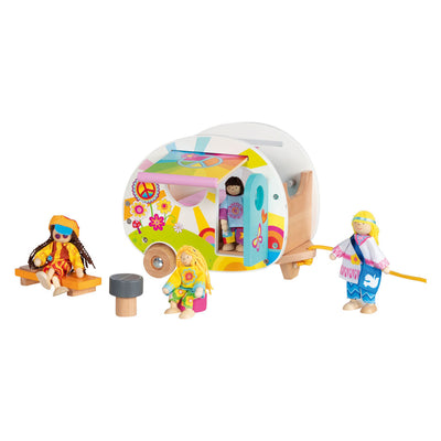 Goki Happy Campers Wohnwagenspielzeug aus Holz