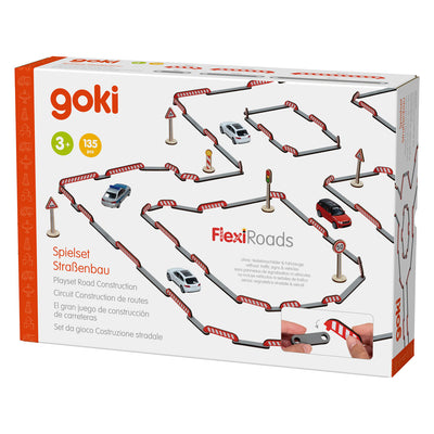 Goki Holzspielset Straßenbau - 135 Teile.