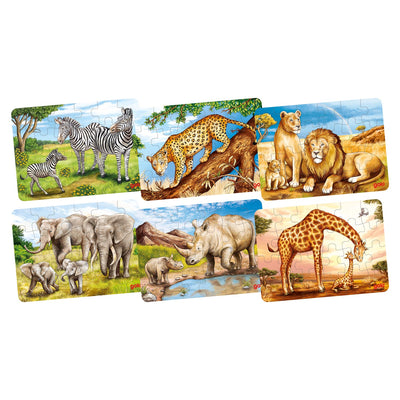 Goki Holz Mini -Puzzle Wildtiere