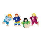 Goki Wooden Dollhouse Dolls Flexible Kinder, 4st. - afbeelding 2