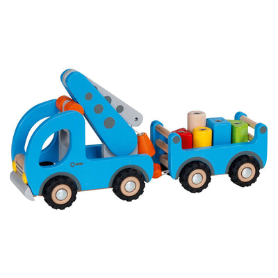 Goki Holzschleppwagen mit Anhänger